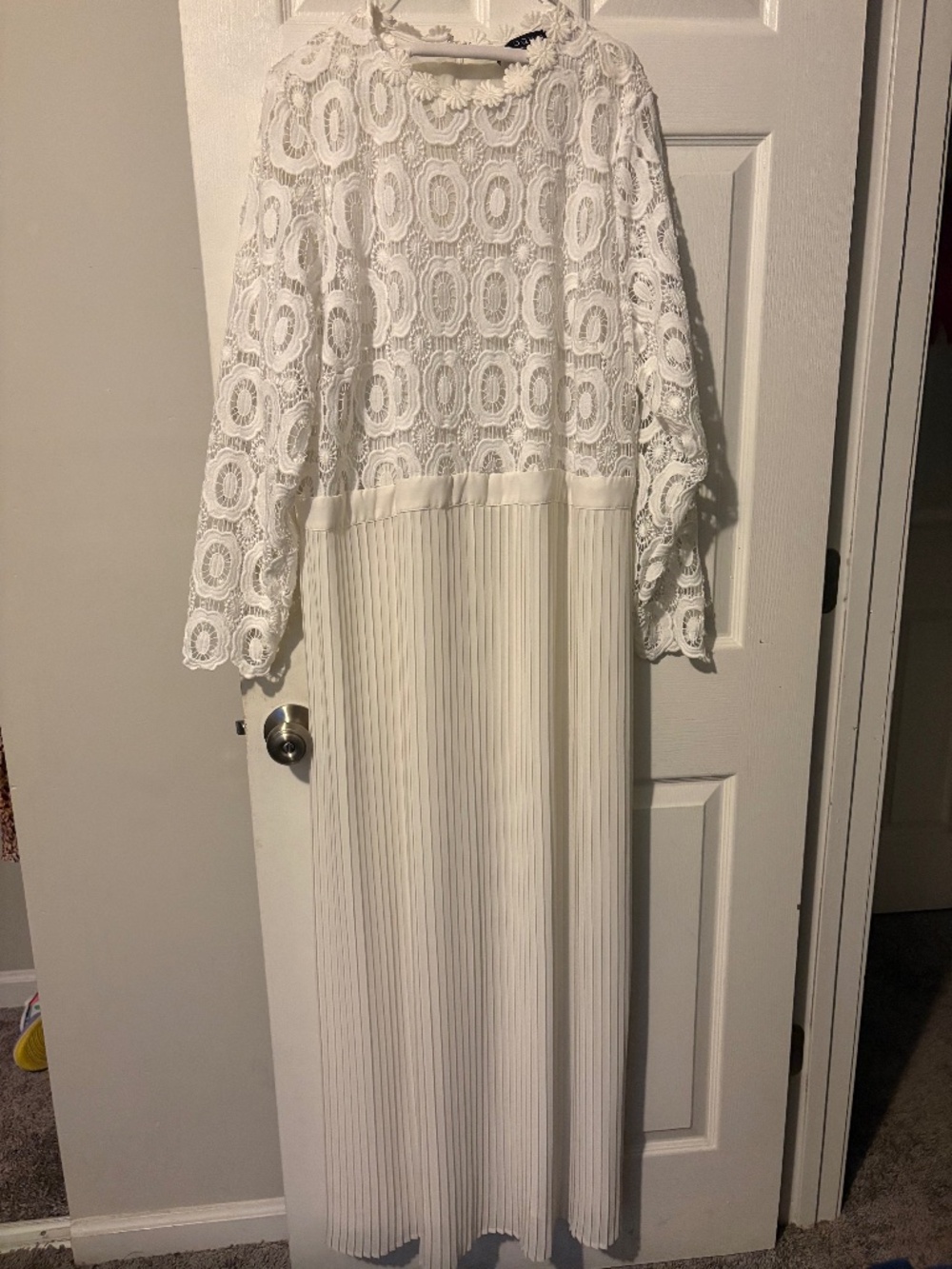White formal long dress